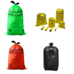 SACHET IMP AVEC TIRETTE COULEUR JAUNE 30L